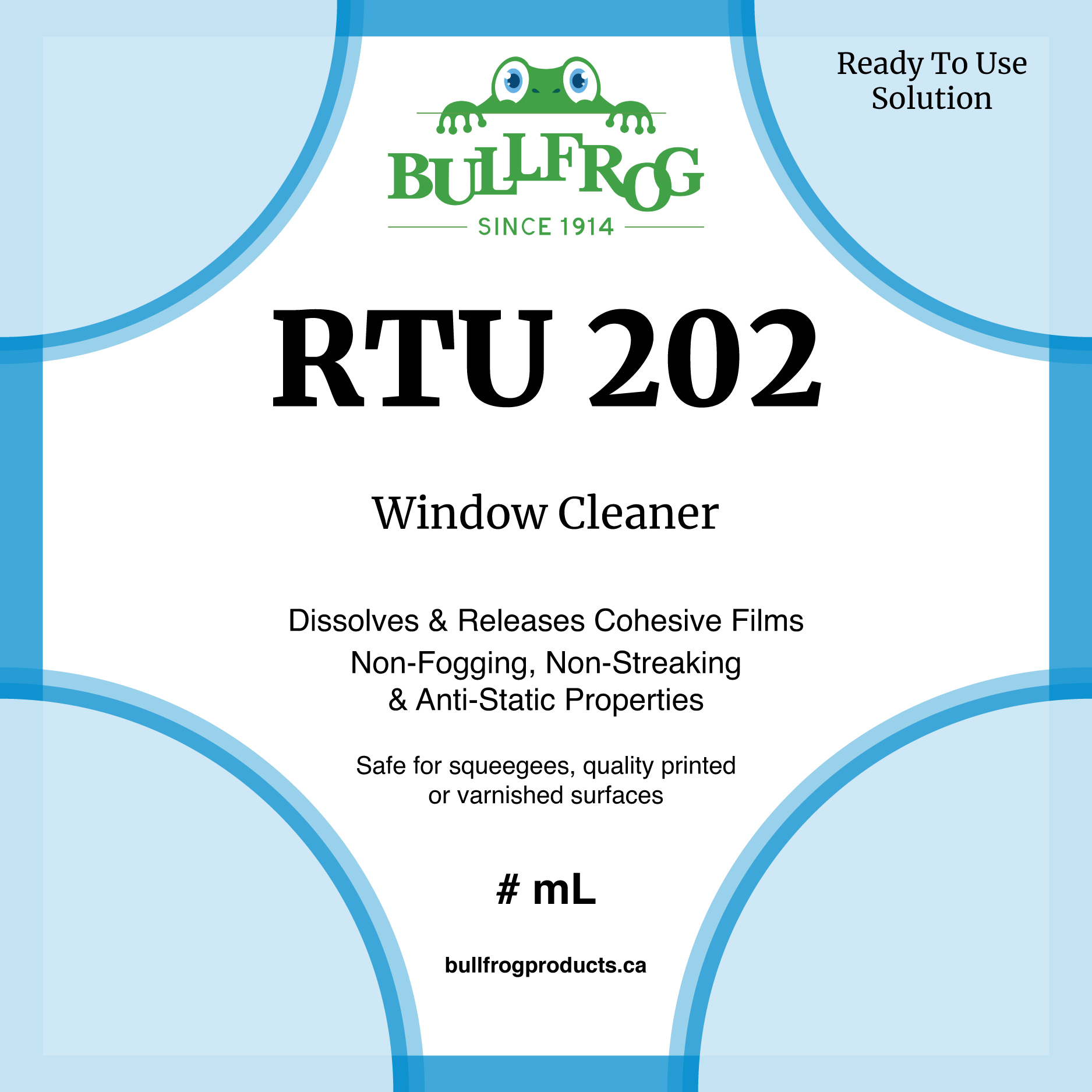 RTU 202 Front Label image and 500mL product image
